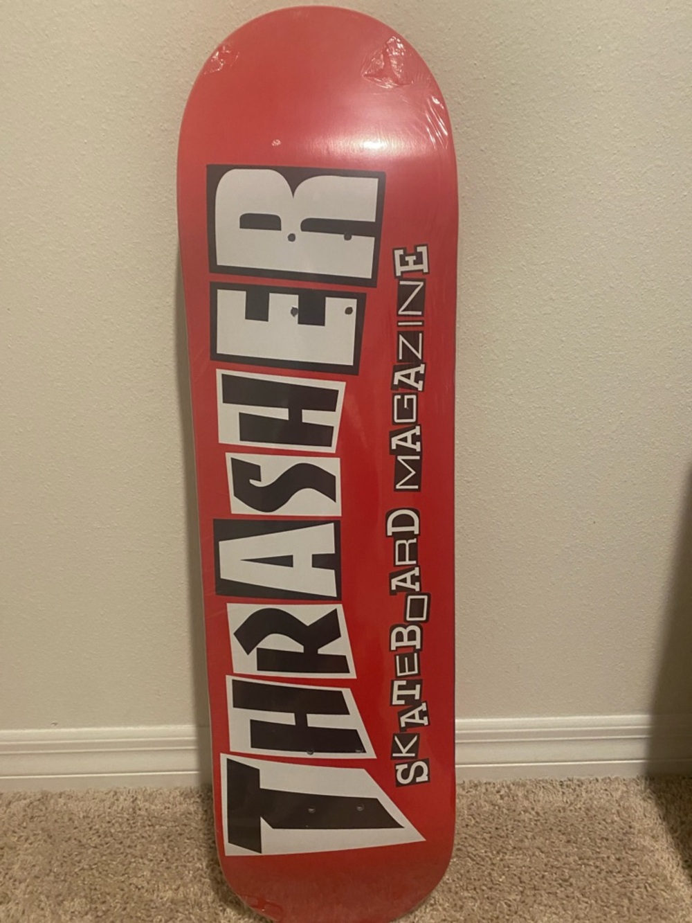 Thrasher Red Deck with White & Black Logo